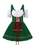Women Plus Size Bavarian Halloween Costume Dress | Puff Sleeve Mini 2