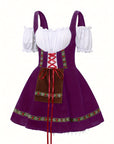 Women Plus Size Bavarian Halloween Costume Dress | Puff Sleeve Mini 7