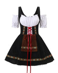 Women Plus Size Bavarian Halloween Costume Dress | Puff Sleeve Mini 8
