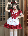 Women Plus Size Halloween Costumes Maid Cosplay Dress | Ruffle Mini 2