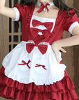 Women Plus Size Halloween Costumes Maid Cosplay Dress | Ruffle Mini 3