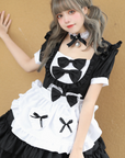 Women Plus Size Halloween Costumes Maid Cosplay Dress | Ruffle Mini 5