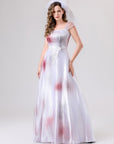 Women Spooky Bloody Halloween Corpse Bride Costume Dress | Maxi 4