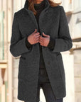 Women's Casual Long Sleeve Coat with Stand Collar – Versatile Winter Jacket for Outdoor Activities 2