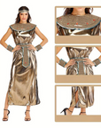 Women’s Elegant Cleopatra Halloween Costume Dress | Maxi 3