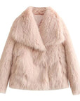 Women's Faux Fur Short Jacket - Warm Lightweight Winter Coat for High Street Fashion 10