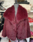 Women's Faux Fur Short Jacket - Warm Lightweight Winter Coat for High Street Fashion 4