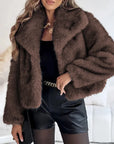Women's Faux Fur Short Jacket - Warm Lightweight Winter Coat for High Street Fashion 5