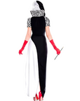 Women’s Glamorous Villain Halloween Movie Costume Dress | Puff Sleeve Asymmetrical 2