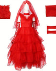 Women’s Gothic Halloween Movie Costume Dress | Lace Maxi 3