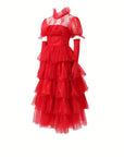 Women’s Gothic Lace Halloween Movie Costume Dress | Tiered Maxi 2