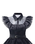 Women’s Gothic Ruffle Halloween Movie Costume Dress | Layered Midi Set 2
