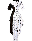 Women’s Hooded Dalmatian Halloween Movie Costume Dress | Asymmetrical High Low 1