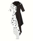 Women’s Hooded Dalmatian Halloween Movie Costume Dress | Asymmetrical High Low 4