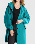 Women's Hooded Windbreaker Jacket - Lightweight Mid-Length Casual Outerwear for All Seasons 0