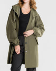 Women's Hooded Windbreaker Jacket - Lightweight Mid-Length Casual Outerwear for All Seasons 1