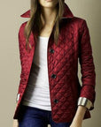 Women's Lightweight Quilted Coat with Button Closure – Stylish Casual Outerwear for Autumn and Spring 0