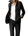 Women's Lightweight Quilted Coat with Button Closure – Stylish Casual Outerwear for Autumn and Spring 6