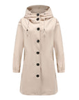 Casual Waterproof Raincoat for Women – Lightweight Hooded Windbreaker Jacket