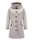 Casual Waterproof Raincoat for Women – Lightweight Hooded Windbreaker Jacket