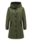 Casual Waterproof Raincoat for Women – Lightweight Hooded Windbreaker Jacket