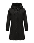 Casual Waterproof Raincoat for Women – Lightweight Hooded Windbreaker Jacket