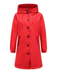 Casual Waterproof Raincoat for Women – Lightweight Hooded Windbreaker Jacket