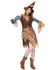 Women’s Off Shoulder Halloween Scarecrow Costume Dress | Mini 2