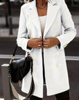 Women's Slim Fit Double-Breasted Mid-Length Coat – Elegant Winter Coat for Business and Casual Wear 1
