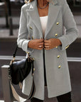 Women's Slim Fit Double-Breasted Mid-Length Coat – Elegant Winter Coat for Business and Casual Wear 2
