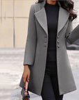 Women's Tailored Wool Blend Coat, Mid-Thigh Length with Notched Lapel – Winter Coat for Women 2