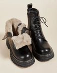 Women's Waterproof Fur Boots with Anti-Slip Sole – Winter Comfort Footwear 0