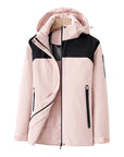 Women's Waterproof Quilted Jacket with Detachable Hood – Windproof Winter Coat for Outdoor Activities 0