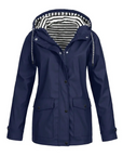 Women's Waterproof Raincoat with Adjustable Hood – Mid-Length Relaxed Fit Outdoor Jacket 5