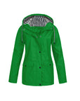 Women's Waterproof Raincoat with Adjustable Hood – Mid-Length Relaxed Fit Outdoor Jacket 7
