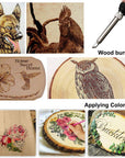 Wood Burning Kit Adjustable Temperature Soldering Set 4