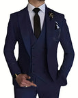 Variant image for Men's Suit Black 3-Piece Size M Polyester-25