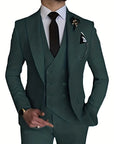 Variant image for Men's Suit Black 3-Piece Size M Polyester-37