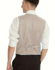 Men's Suit Black 3-Piece Size M Polyester-3