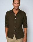 Ethan | Classic Casual White Linen Shirt 1