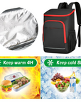 Picnic and Camping Backpack with Insulated Cooler for Hiking