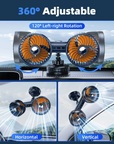 Auto-Kühlventilator mit Doppelköpfen und starkem Saugnapf