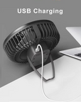 Tragbarer Campingventilator mit LED-Licht und wiederaufladbarem Akku