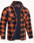 Comfy and Plush Flannel Jacket-Jackets-Orange-S-EdelmannandCo.