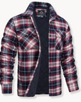 Comfy and Plush Flannel Jacket-Jackets-Red-S-EdelmannandCo.