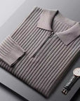 Eamon Quarter Zip Sweater-Sweaters-White-S-EdelmannandCo.