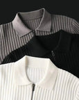 Eamon Quarter Zip Sweater-Sweaters-White-S-EdelmannandCo.