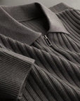 Eamon Quarter Zip Sweater-Sweaters-White-S-EdelmannandCo.