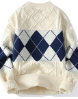 GeoKnit Textured Pullover-Sweaters-Beige-S-EdelmannandCo.