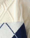 GeoKnit Textured Pullover-Sweaters-Beige-S-EdelmannandCo.